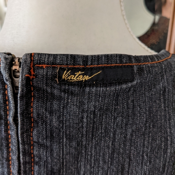 VINTAGE by JORDACHE Embroidered Denim Dress - Picture 6 of 13